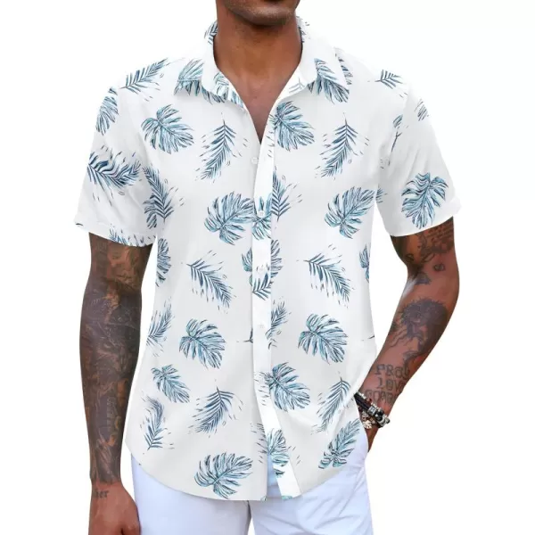 COOFANDY Mens Hawaiian Shirts Short Sleeve Button Down Aloha Shirt Casual Beach Clothes