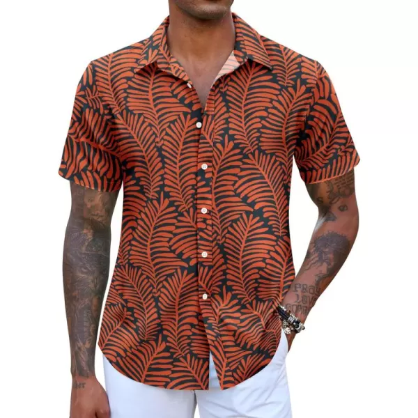 COOFANDY Mens Hawaiian Shirts Short Sleeve Button Down Aloha Shirt Casual Beach Clothes