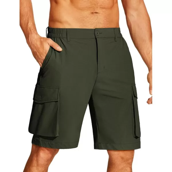 COOFANDY Mens Hiking Cargo Shorts 9'' Quick Dry Work Shorts Casual Summer Shorts Lightweight Bermuda Shorts with Pockets