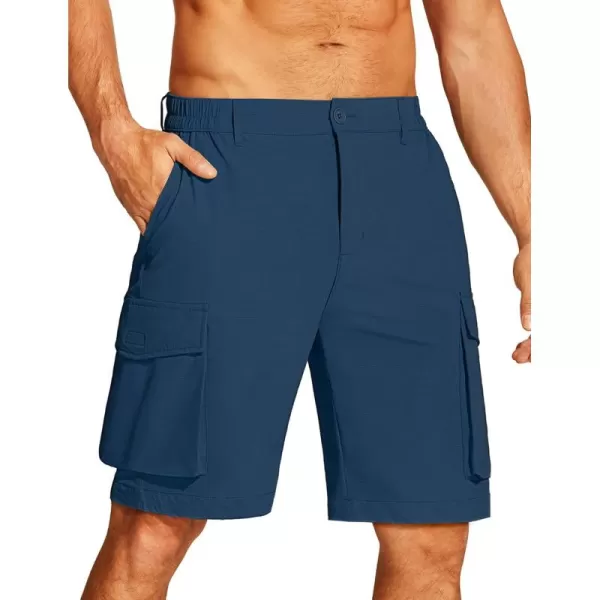 COOFANDY Mens Hiking Cargo Shorts 9'' Quick Dry Work Shorts Casual Summer Shorts Lightweight Bermuda Shorts with Pockets