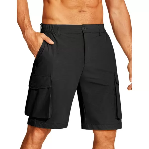 COOFANDY Mens Hiking Cargo Shorts 9'' Quick Dry Work Shorts Casual Summer Shorts Lightweight Bermuda Shorts with Pockets