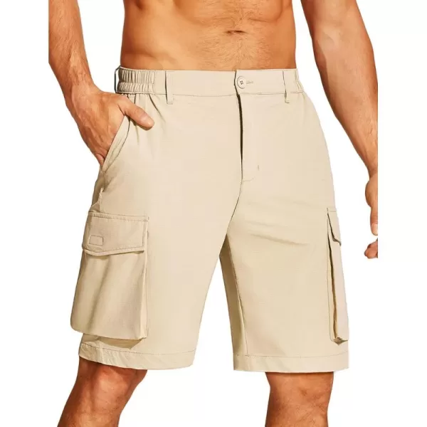 COOFANDY Mens Hiking Cargo Shorts 9'' Quick Dry Work Shorts Casual Summer Shorts Lightweight Bermuda Shorts with Pockets