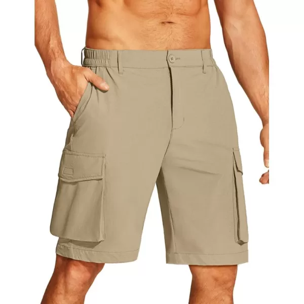 COOFANDY Mens Hiking Cargo Shorts 9'' Quick Dry Work Shorts Casual Summer Shorts Lightweight Bermuda Shorts with Pockets