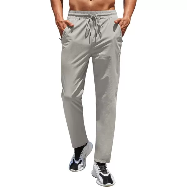 COOFANDY Men's Hiking Pants Lightweight Athletic Pants Quick Dry Active Running Joggers with Zipper Pockets