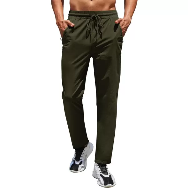 COOFANDY Men's Hiking Pants Lightweight Athletic Pants Quick Dry Active Running Joggers with Zipper Pockets