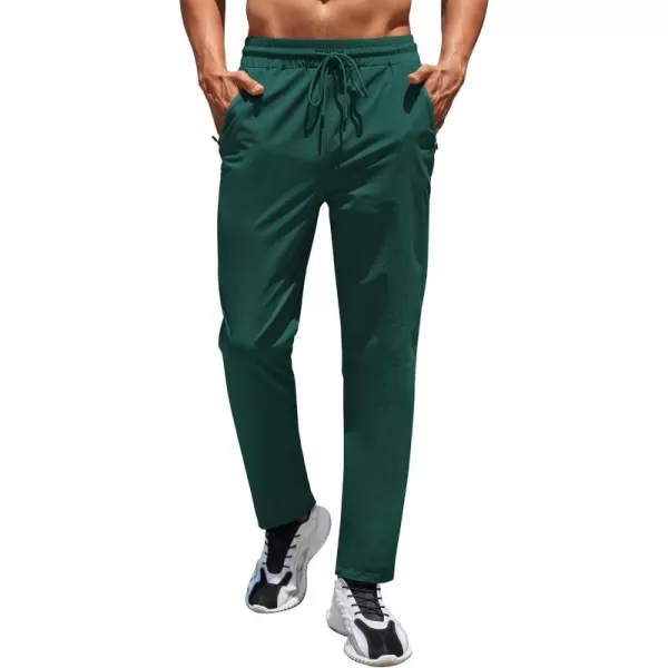 COOFANDY Men's Hiking Pants Lightweight Athletic Pants Quick Dry Active Running Joggers with Zipper Pockets