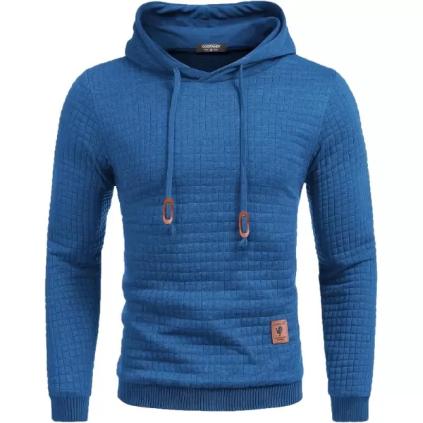 COOFANDY Mens Hooded Sweatshirt Casual Long Sleeve Drawstring Waffle Knit Pullover Hoodies
