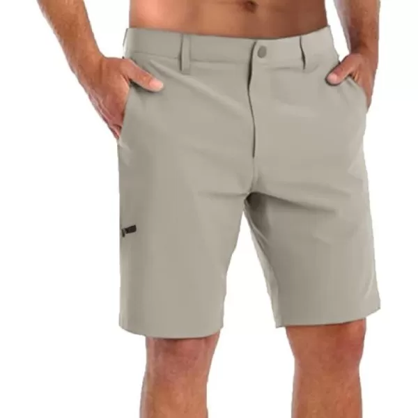 COOFANDY Mens Hybrid Casual Golf Shorts 9" Stretch Lightweight Quick Dry Summer Hiking Travel Shorts with Zipper Pockets