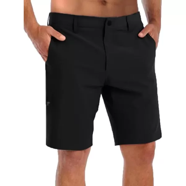 COOFANDY Mens Hybrid Casual Golf Shorts 9" Stretch Lightweight Quick Dry Summer Hiking Travel Shorts with Zipper Pockets