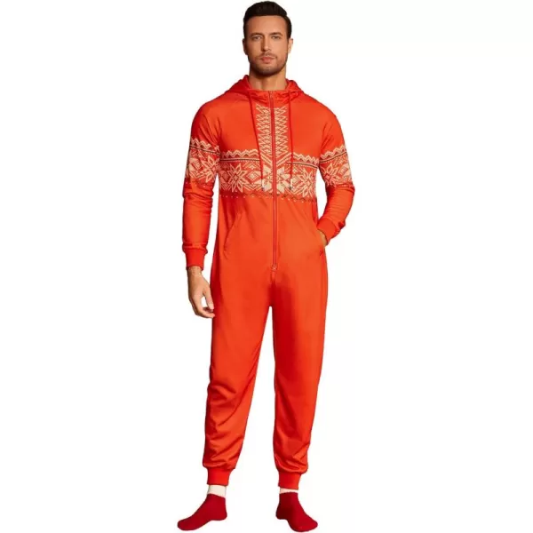 COOFANDY Mens Jumpsuit Onesie Rompers Drawtsring Hooded Full Zip One Piece Tracksuit with Pockets