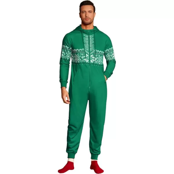 COOFANDY Mens Jumpsuit Onesie Rompers Drawtsring Hooded Full Zip One Piece Tracksuit with Pockets