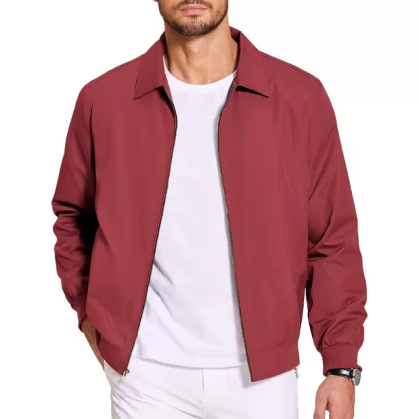 COOFANDY Men's Lightweight Jackets Casual Bomber Windbreaker Zip Up Collared Jacket Golf Windproof Coat