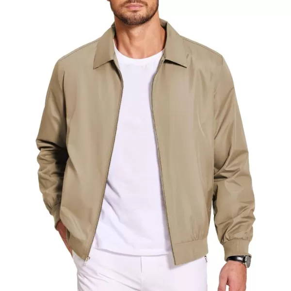 COOFANDY Men's Lightweight Jackets Casual Bomber Windbreaker Zip Up Collared Jacket Golf Windproof Coat