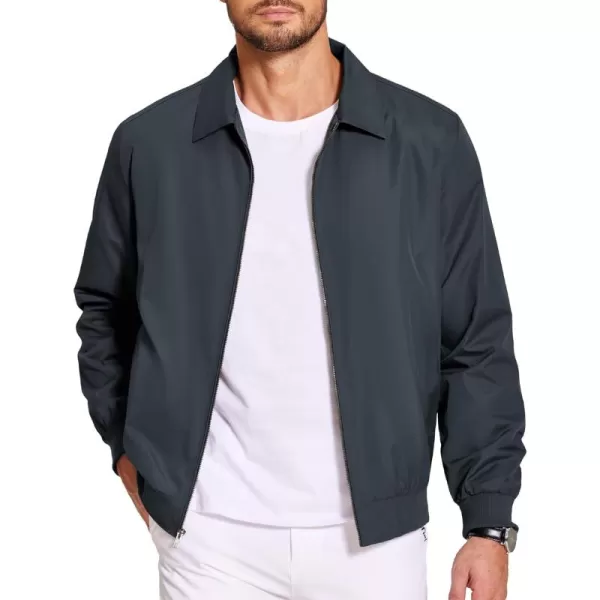 COOFANDY Men's Lightweight Jackets Casual Bomber Windbreaker Zip Up Collared Jacket Golf Windproof Coat