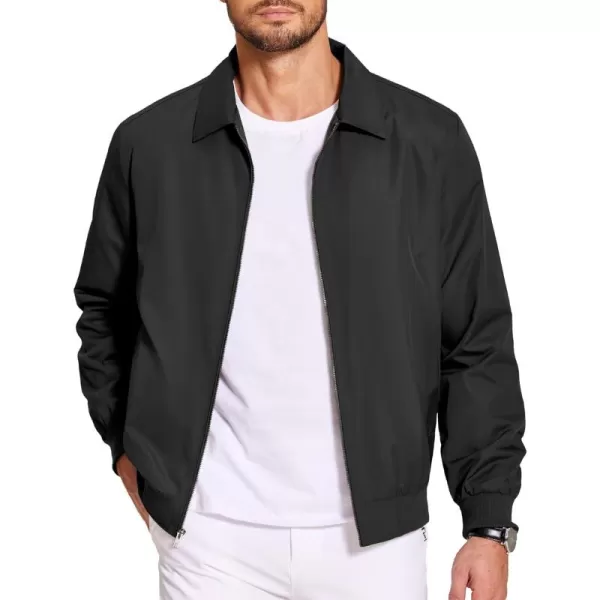 COOFANDY Men's Lightweight Jackets Casual Bomber Windbreaker Zip Up Collared Jacket Golf Windproof Coat