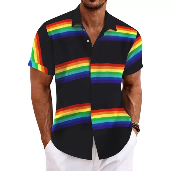 COOFANDY Men's Linen Shirts Short Sleeve Casual Shirts Button Down Shirt for Men Beach Summer Wedding Shirt