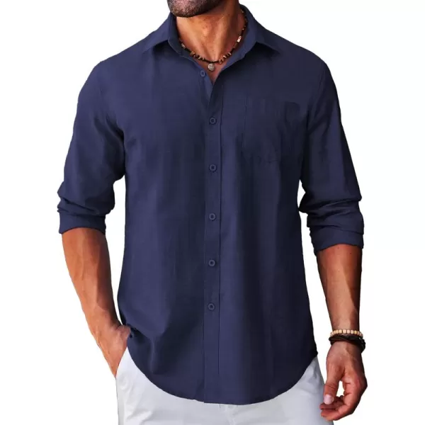 COOFANDY Men's Long Sleeve Button Down Shirt Casual Regular-Fit Oxford Dress Shirts