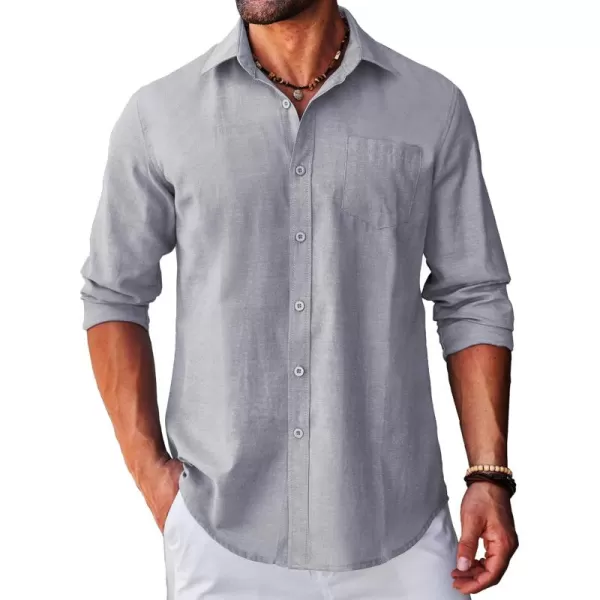 COOFANDY Men's Long Sleeve Button Down Shirt Casual Regular-Fit Oxford Dress Shirts