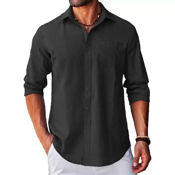 COOFANDY Men's Long Sleeve Button Down Shirt Casual Regular-Fit Oxford Dress Shirts