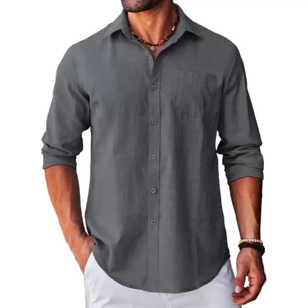 COOFANDY Men's Long Sleeve Button Down Shirt Casual Regular-Fit Oxford Dress Shirts
