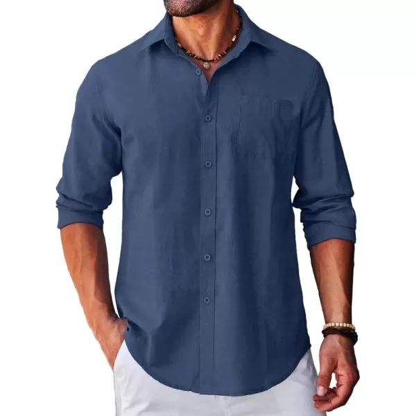 COOFANDY Men's Long Sleeve Button Down Shirt Casual Regular-Fit Oxford Dress Shirts