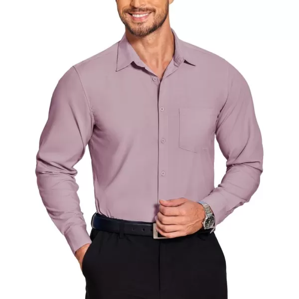 COOFANDY Men's Long Sleeve Muscle Fit Dress Shirts Wrinkle-Free Button Down Business Casual Shirts