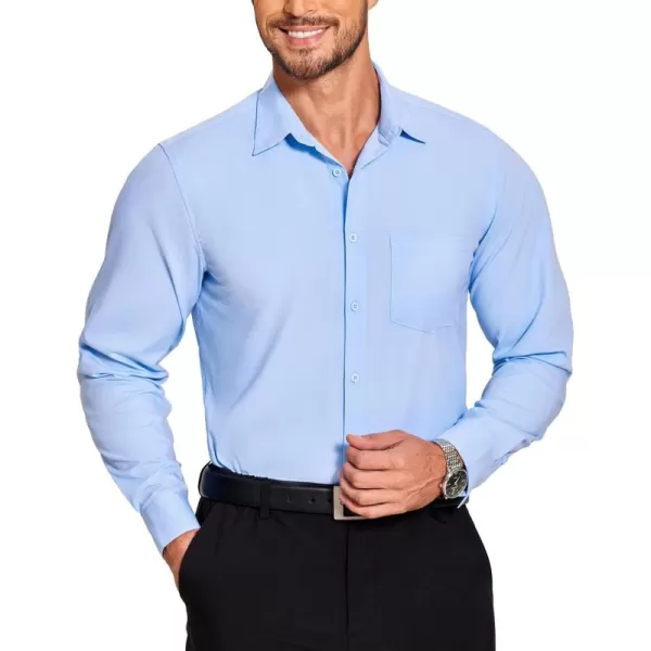 COOFANDY Men's Long Sleeve Muscle Fit Dress Shirts Wrinkle-Free Button Down Business Casual Shirts