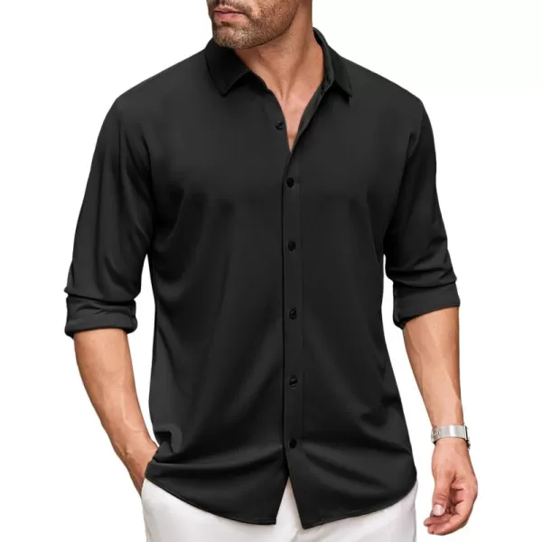 COOFANDY Men's Long Sleeve Wrinkle Free Shirt Button Down Casual Dress Shirts
