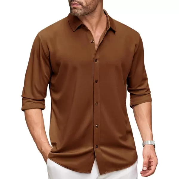 COOFANDY Men's Long Sleeve Wrinkle Free Shirt Button Down Casual Dress Shirts