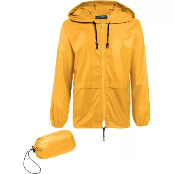 COOFANDY Mens Packable Rain Jacket Lightweight Waterproof Raincoat with Hood Outdoor Rain Gear Travel Hiking Cycling