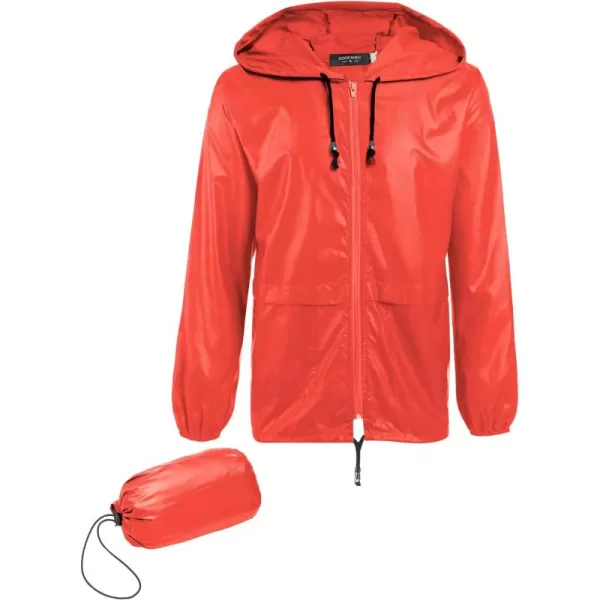 COOFANDY Mens Packable Rain Jacket Lightweight Waterproof Raincoat with Hood Outdoor Rain Gear Travel Hiking Cycling
