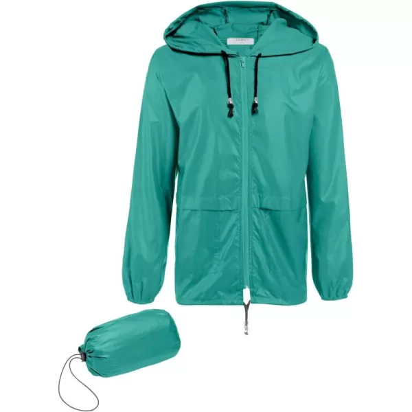 COOFANDY Mens Packable Rain Jacket Lightweight Waterproof Raincoat with Hood Outdoor Rain Gear Travel Hiking Cycling