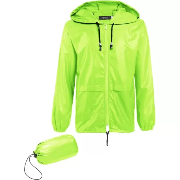 COOFANDY Mens Packable Rain Jacket Lightweight Waterproof Raincoat with Hood Outdoor Rain Gear Travel Hiking Cycling