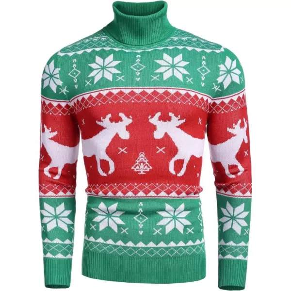 COOFANDY Men's Slim Fit Turtleneck Sweater Casual Knitted Twisted Pullover Solid Sweaters