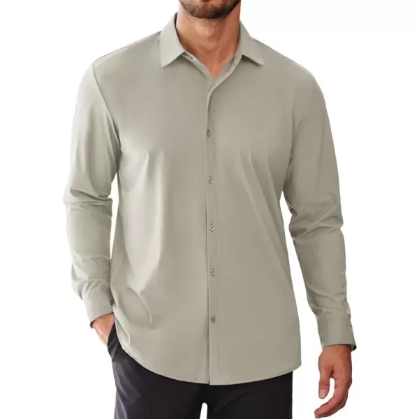 COOFANDY Men's Stretch Dress Shirts Long Sleeve Wrinkle Free Shirt Business Button Down Shirt