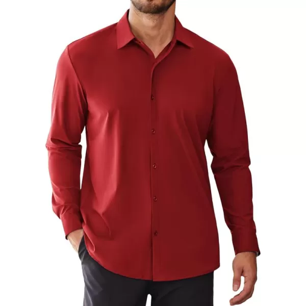 COOFANDY Men's Stretch Dress Shirts Long Sleeve Wrinkle Free Shirt Business Button Down Shirt