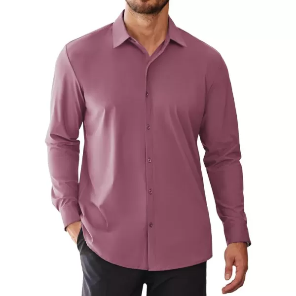 COOFANDY Men's Stretch Dress Shirts Long Sleeve Wrinkle Free Shirt Business Button Down Shirt