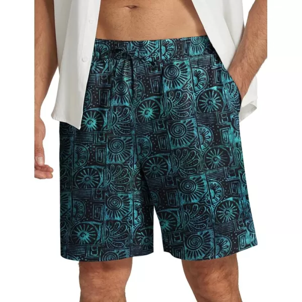 COOFANDY Men's Summer Beach Hawaii Shorts Lightweight Elastic Waist Drawstring Casual Shorts