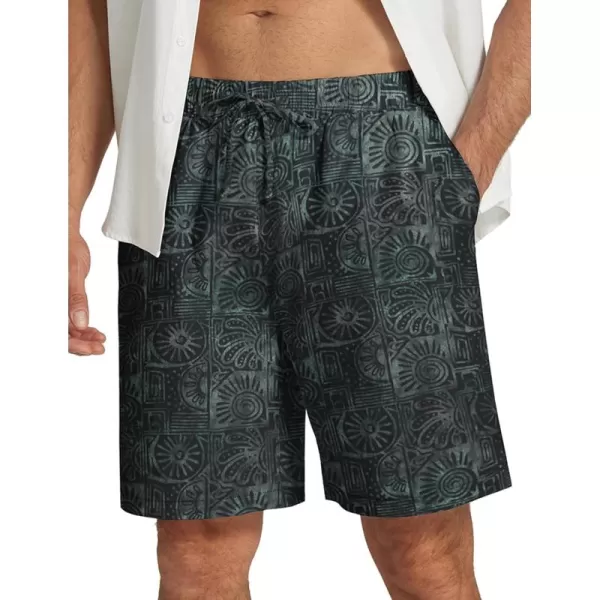 COOFANDY Men's Summer Beach Hawaii Shorts Lightweight Elastic Waist Drawstring Casual Shorts