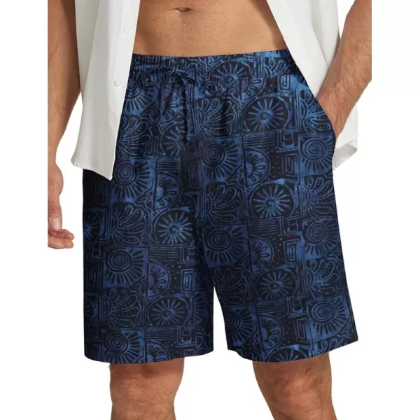 COOFANDY Men's Summer Beach Hawaii Shorts Lightweight Elastic Waist Drawstring Casual Shorts