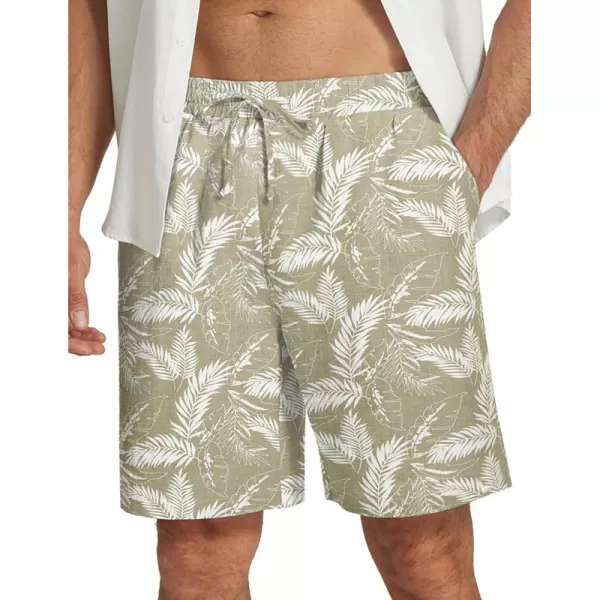 COOFANDY Men's Summer Beach Hawaii Shorts Lightweight Elastic Waist Drawstring Casual Shorts