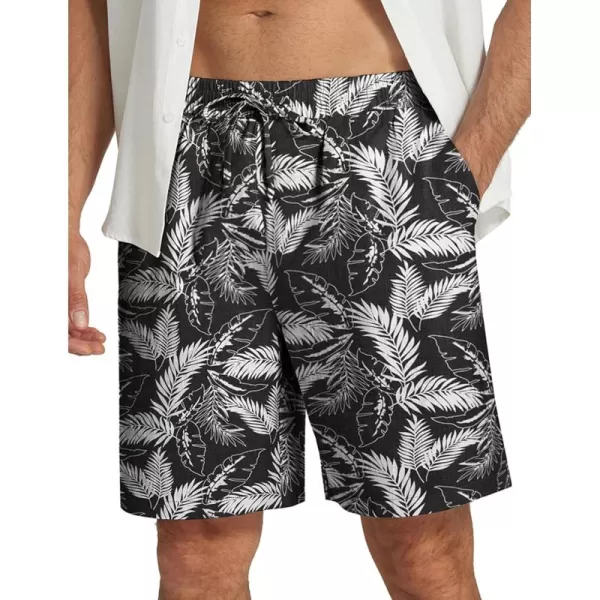 COOFANDY Men's Summer Beach Hawaii Shorts Lightweight Elastic Waist Drawstring Casual Shorts
