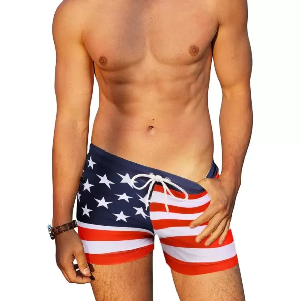 COOFANDY Men's Swimwear Swimsuits Solid Basic Swim Boxer Trunks Board Shorts with Zipper Pockets