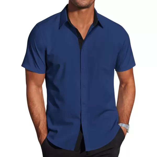 COOFANDY Men's Wrinkle Free Business Dress Shirts Short Sleeve Button Down Shirts