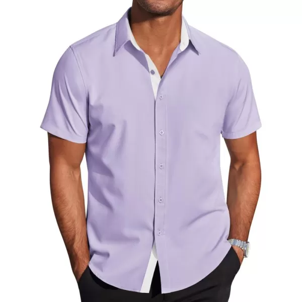 COOFANDY Men's Wrinkle Free Business Dress Shirts Short Sleeve Button Down Shirts
