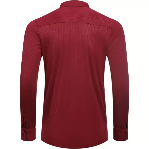 COOFANDY Athletic Fit Dress Shirts for Men Ribbed Knit Textured Button Down Shirts