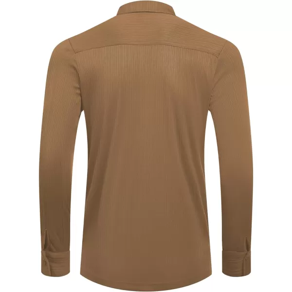COOFANDY Athletic Fit Dress Shirts for Men Ribbed Knit Textured Button Down Shirts