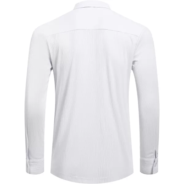 COOFANDY Athletic Fit Dress Shirts for Men Ribbed Knit Textured Button Down Shirts