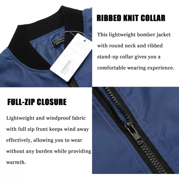 COOFANDY Men Bomber Jackets Lightweight Windbreaker Jacket Casual Softshell Flight Fashion Winter Fall Coat with Pocket