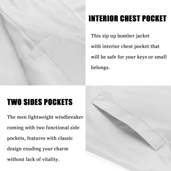 COOFANDY Men Bomber Jackets Lightweight Windbreaker Jacket Casual Softshell Flight Fashion Winter Fall Coat with Pocket